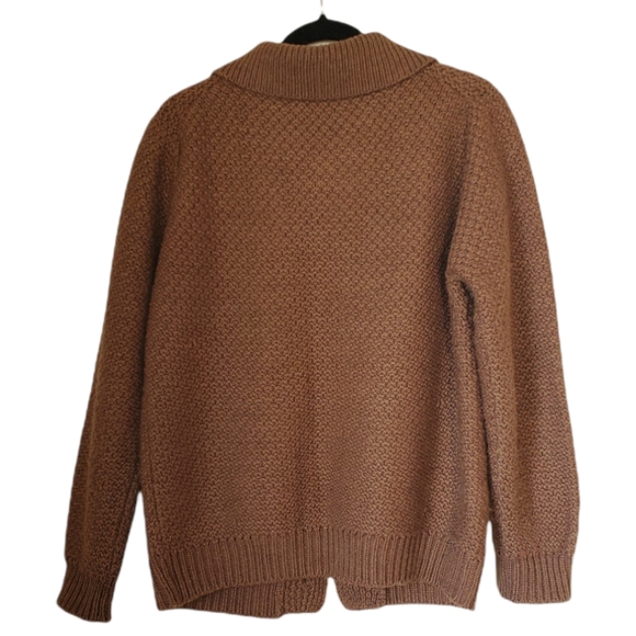 Vintage Pebble Beach Clay Brown Sweater with Wood Buttons XL - Picture 3 of 3